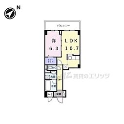 エスタプレイス 1LDKの間取図画像
