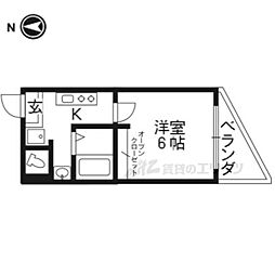 ソラティオ 1Kの間取図画像