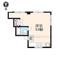 Kozy嵯峨嵐山 ワンルームの間取図画像