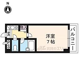 フォーライフ西院 1Kの間取図画像