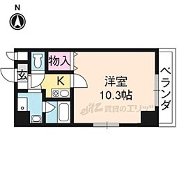フレア千本三条 1Kの間取図画像