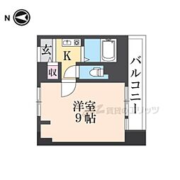 ジョイテル西院 1Kの間取図画像