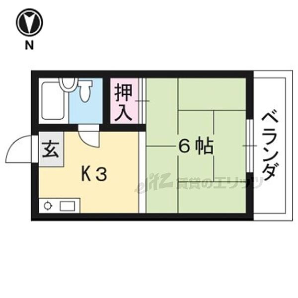 ハイツテル 102｜京都府京都市左京区修学院薬師堂町(賃貸マンション1K・1階・21.06㎡)の写真 その2