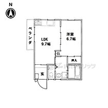 ヴェルメゾンプチ北白川 202 ｜ 京都府京都市左京区北白川久保田町（賃貸アパート1LDK・2階・39.00㎡） その2