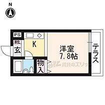 京都府京都市左京区一乗寺払殿町（賃貸マンション1K・1階・20.40㎡） その2