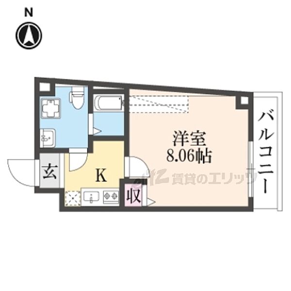 フラッティ千本寺之内北 305｜京都府京都市上京区閻魔前町(賃貸マンション1K・3階・23.45㎡)の写真 その2