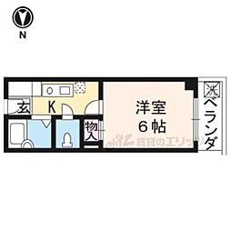 ＶＩＬＬＡ　ＷＩＳＴＡＲＩＡ 2階1Kの間取り