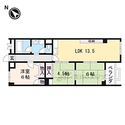 叡山電鉄叡山本線 茶山・京都芸術大学駅 徒歩7分の賃貸マンション 4階3LDKの間取り