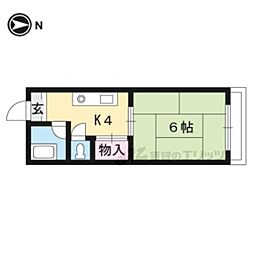 京栄マンション 3階1DKの間取り