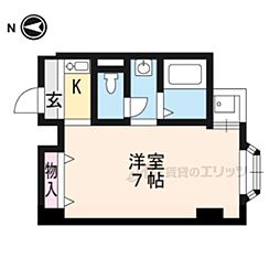 ＦＬＡＴ136 3階1Kの間取り