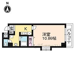 メディナ三条室町 7階1Kの間取り