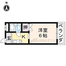 ポルト壱番館 3階1Kの間取り