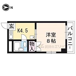 京阪本線 出町柳駅 バス7分 銀閣寺道下車 徒歩5分の賃貸マンション 3階1Kの間取り