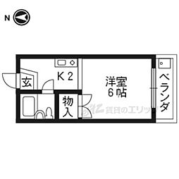 杉山ビル 3階ワンルームの間取り