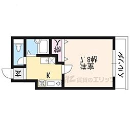 一乗寺スプラウト 1Kの間取図画像