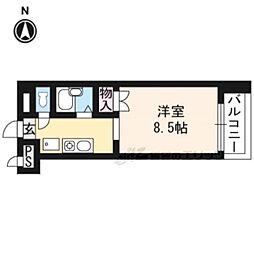 ソワ・クレール伊吹 1Kの間取図画像