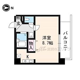 プレサンス京都御所西 1Kの間取図画像