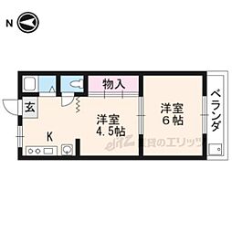 コーポ高橋 2Kの間取図画像