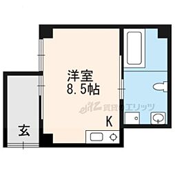 JURAKURO 1Kの間取図画像