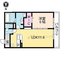 ピグナ・フィオーレB棟 1LDKの間取図画像