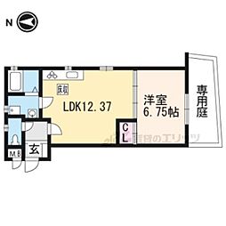 インテグレート祇園 1LDKの間取図画像