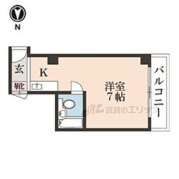 明治館にしき 1Kの間取図画像