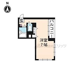 クリーンリビング・四条大宮 ワンルームの間取図画像