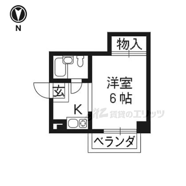 ハイツ島田 303｜京都府京都市北区大宮東小野堀町(賃貸マンション1K・3階・17.10㎡)の写真 その2