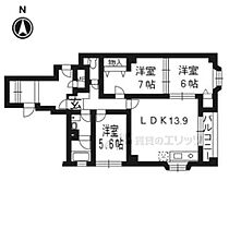 京都府京都市北区小山西花池町（賃貸マンション3LDK・3階・69.32㎡） その2