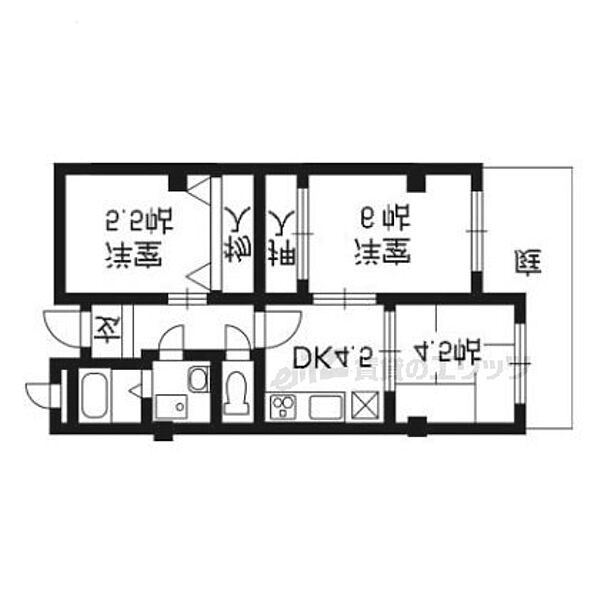 京都府京都市右京区西京極新明町(賃貸マンション3DK・1階・50.31㎡)の写真 その2