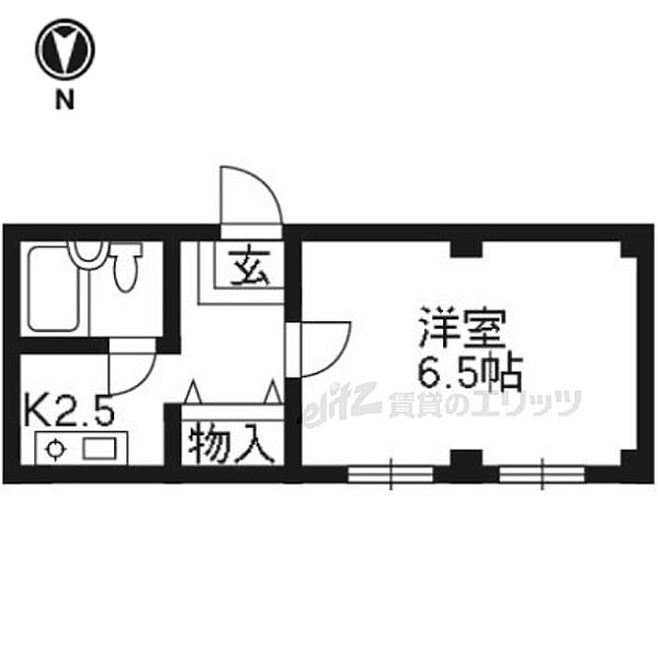 上賀茂松柏 207｜京都府京都市北区大宮上ノ岸町(賃貸マンション1K・1階・16.00㎡)の写真 その2