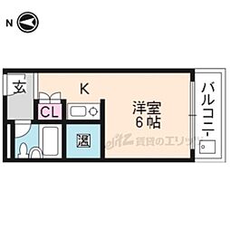 京都今出川レジデンス 1Kの間取図画像