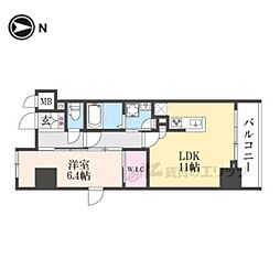 (仮称)THE RESIDENCE 文化庁前 305 3階1LDKの間取り