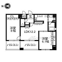 リーガル京都御所東  ｜ 京都府京都市上京区梶井町（賃貸マンション2LDK・6階・61.56㎡） その2