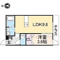 京都府京都市上京区長門町（賃貸アパート1LDK・1階・32.21㎡） その2