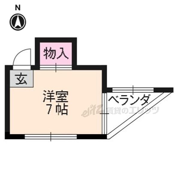 京都府京都市北区紫野西野町(賃貸アパート1R・3階・11.85㎡)の写真 その2