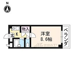 ジーアップ・レイ 2階1Kの間取り