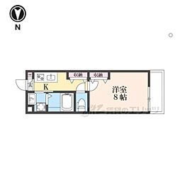 Sｈｉｎｉｎｇ二条離宮 407 4階1Kの間取り