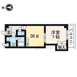 Ｄｕ四条 3階1DKの間取り