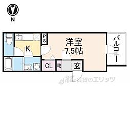 TSUBAKURA 3階1Kの間取り