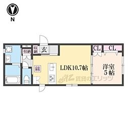 へーベルメゾンコト 1階1LDKの間取り