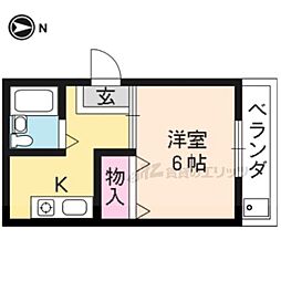 メゾングランドール乾隆 1Kの間取図画像