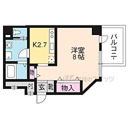 Ｄａｉｋｉ　ｐｌａｃｅ千本 5階1Kの間取り