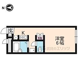 レオパレスグローバル1 1Kの間取図画像