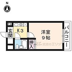 フェニックス堀川 1Kの間取図画像