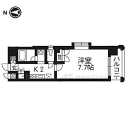 ベラジオ四条大宮 1Kの間取図画像