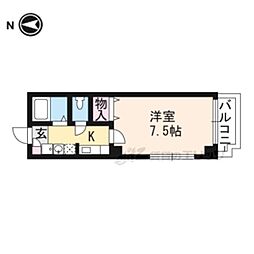 e.ze.御所南 1Kの間取図画像