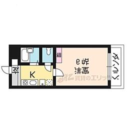 ラシャンブル 1Kの間取図画像