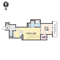 Piso丹波口 1LDKの間取図画像