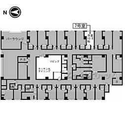 レヴィア北白川 ワンルームの間取図画像